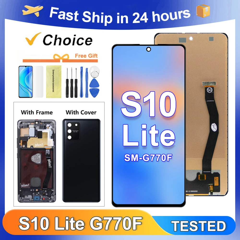S10 Lite para Samsung probado G770 G770F G770F/DS G770U1 pantalla LCD reemplazo del ensamblaje del digitalizador de pantalla táctil