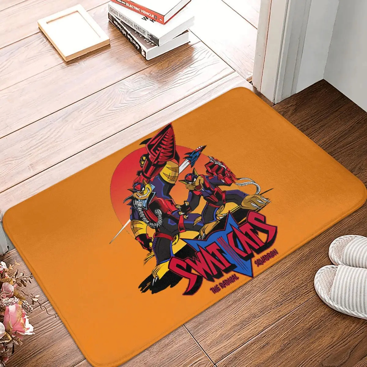 Swat Kats Anti-Slip Doormat Kitchen Mat Rocket Balcony Carpet Entrance Door Rug Indoor Decorative