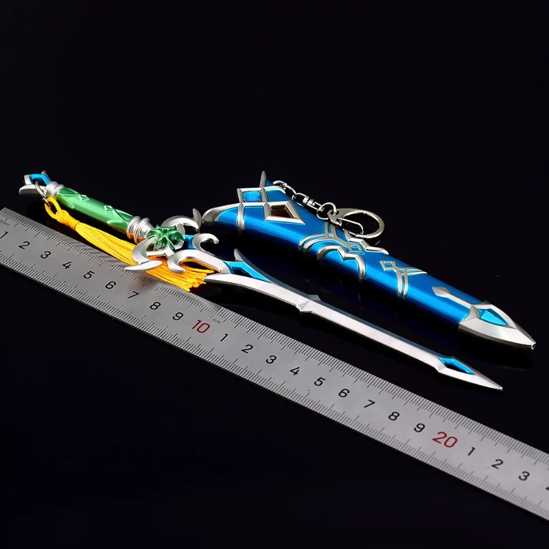 22cm/8.66in Goddess Sword Keychain With Scabbard Tears of The Kingdom Weapon Game Peripheralas Cosplay Sword Props Metal Crafts
