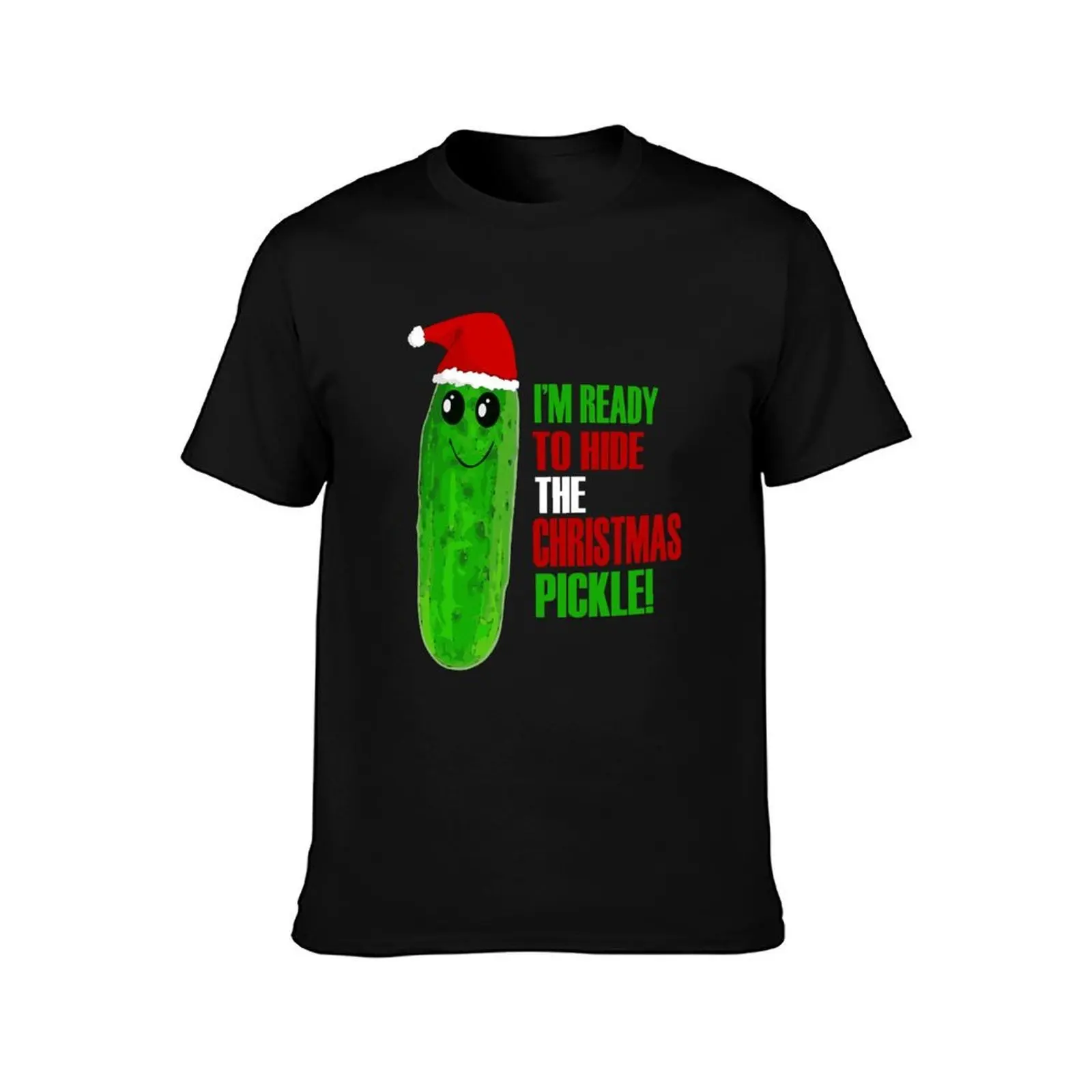 I'm ready to hide the Christmas Pickle T-Shirt, Summer Casual Cotton Tee, Oversized Streetwear Tops, Vintage Graphic Print