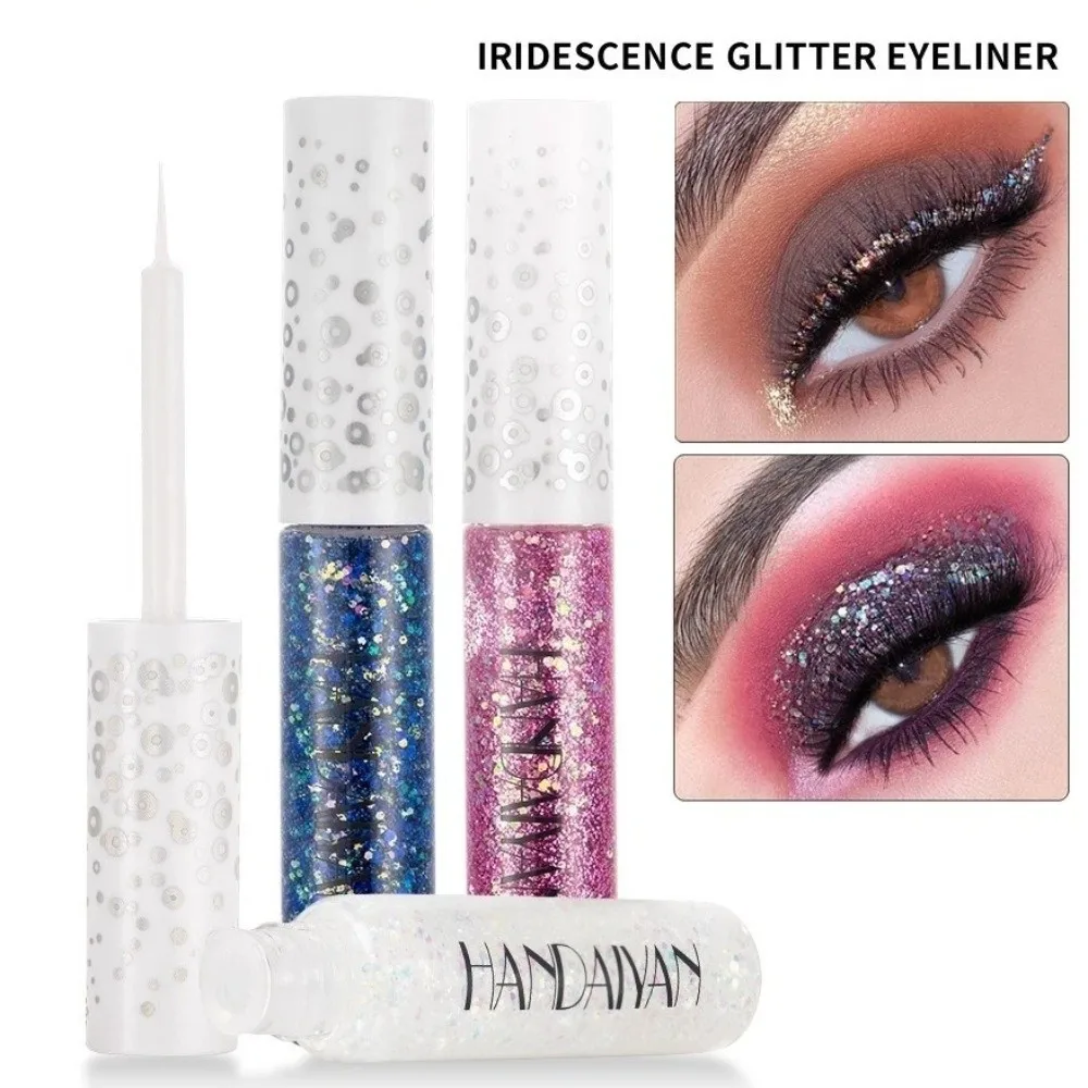 New 12 Colors Liquid Eyeliner Pearl Shimmer Shiny Pigment Glitter Eyeliner Durable Quick Dry Colorful Eyeliner for Beauty Makeup