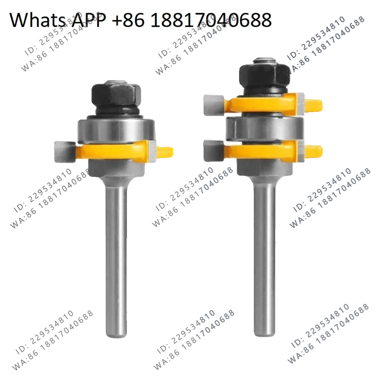 

Three-tooth t-shaped tenon cutter floor male and female woodworking bakelite milling cutter trimming machine 2-piece set