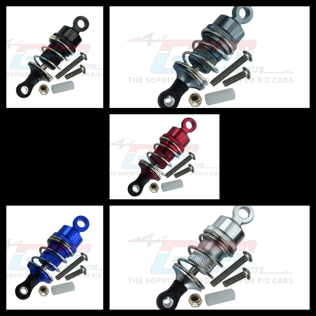 Amortiguador de transmisión de aluminio GPM (52 mm) para motocicleta KYOSHO 1/8 NSR500