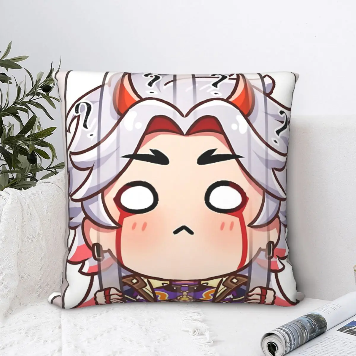 Itto Pillowcase Genshin Impact Game Backpack Cushion For Home DIY Printed Office Hug Pillowcase Decorative