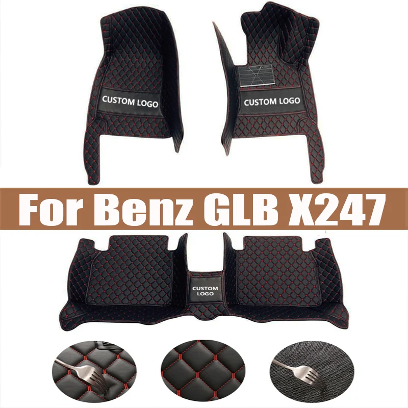 

Car Floor Mats For Mercedes Benz GLB Class X247 Five Seats 2019 2020 2021 2022 Custom Auto Foot Pads Carpet Accessories