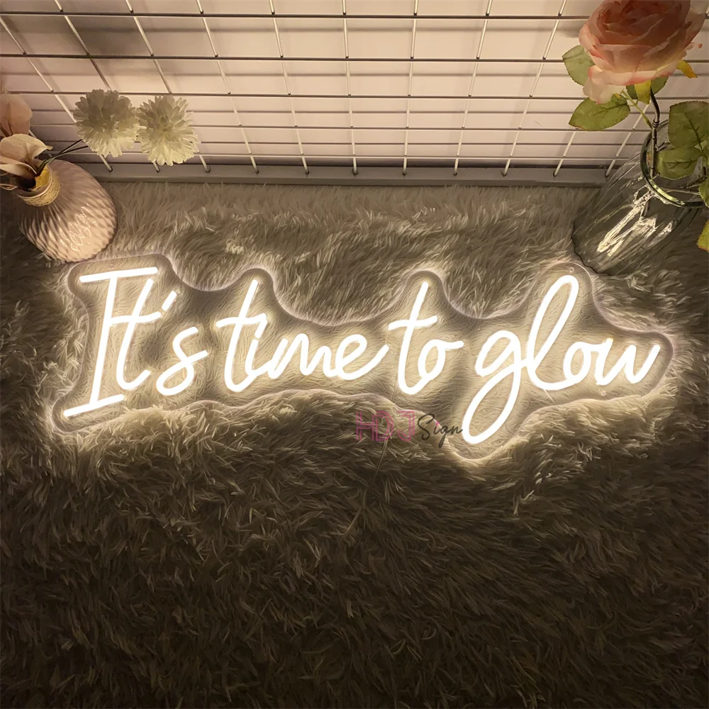 It\'s time to grow Neon Led Signs Birthday Bedroom Decoration Neon Lights USB Party Room Wall Decor Neon LED Signs