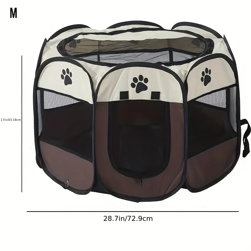 Classic-Style Portable Pet Playpen & Tent | Durable, Foldable, Comfort Design | Secure Outdoor Pet Bed for Cats & Dogs