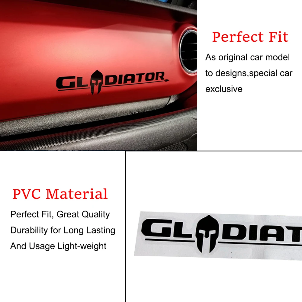 Car Door Stickers Fender Decal Co-pilot Engine Hood Side Decal Trim for Jeep Gladiator Vinyl Letters Decor Accessories Parts