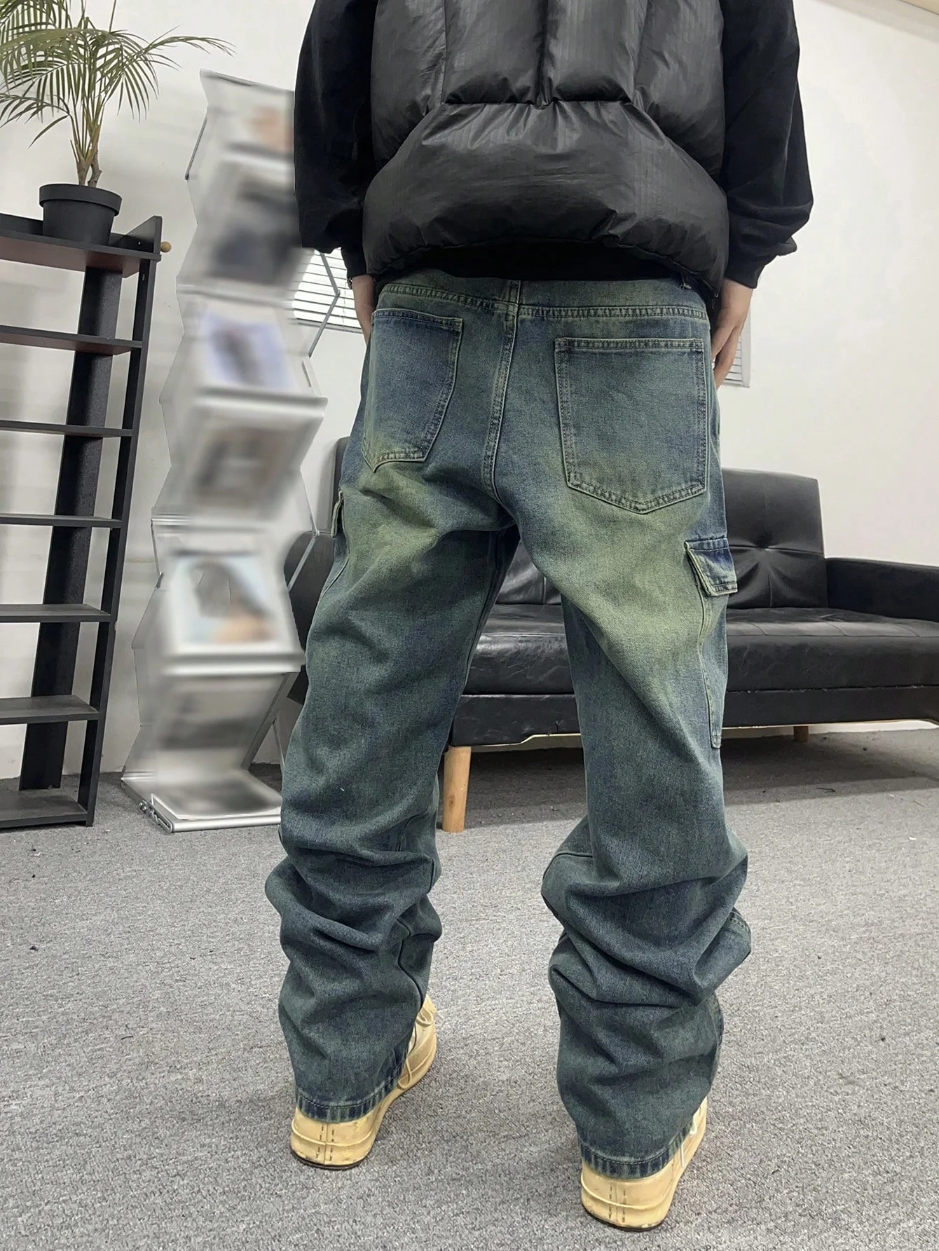 Men's Versatile Baggy Wide-Leg Jeans, Retro Y2K Style Men's Work Pants, Streetwear Men's Trousers, Suitable For All Seasons