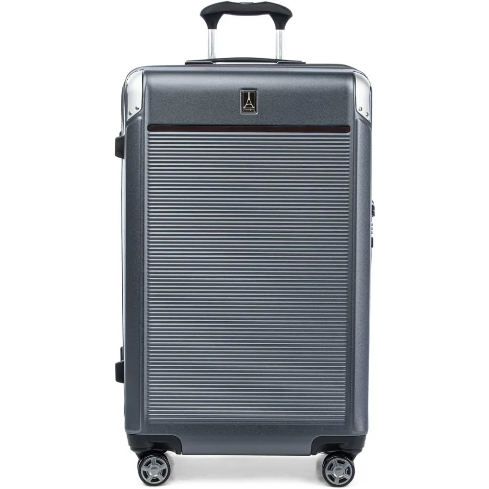 Platinum Elite Hardside Expandable Checked Luggage, 8 Wheel Spinner, TSA Lock, Hard Shell Polycarbonate Suitcase