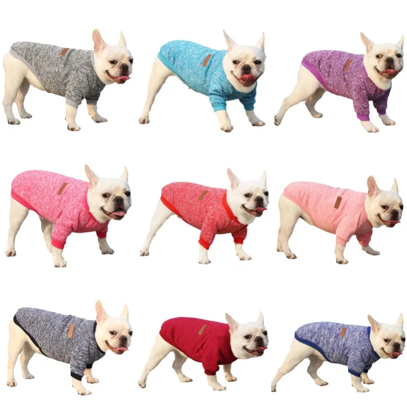 Autumn Dog Clothes Fashion Solid Dog Hoodies Simple Puppy Sweatshirt Soft Warm Cat Pullovers Pet Hoodies Chihuahua Dog Costumes