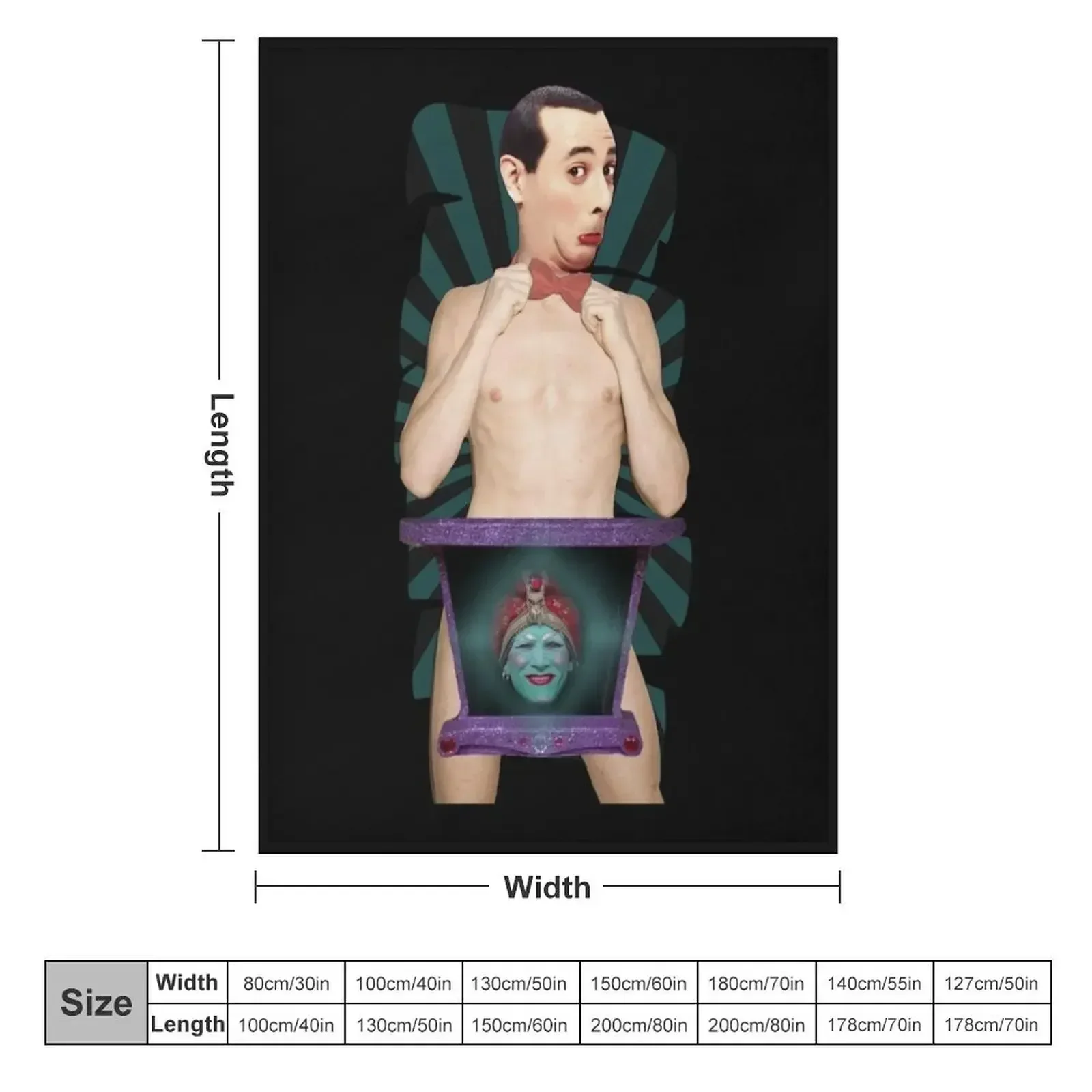 Pee Wee Herman after dark Throw Blanket couch cozy soft plush fuzzy picnic outdoor blanket