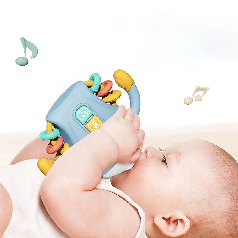 Baby Toy Musical Feeding Bottle Pacifier Newborn Soft Teether Rattles Educational Mobile Rattles Toys 0-12M Soothing Vocal Music