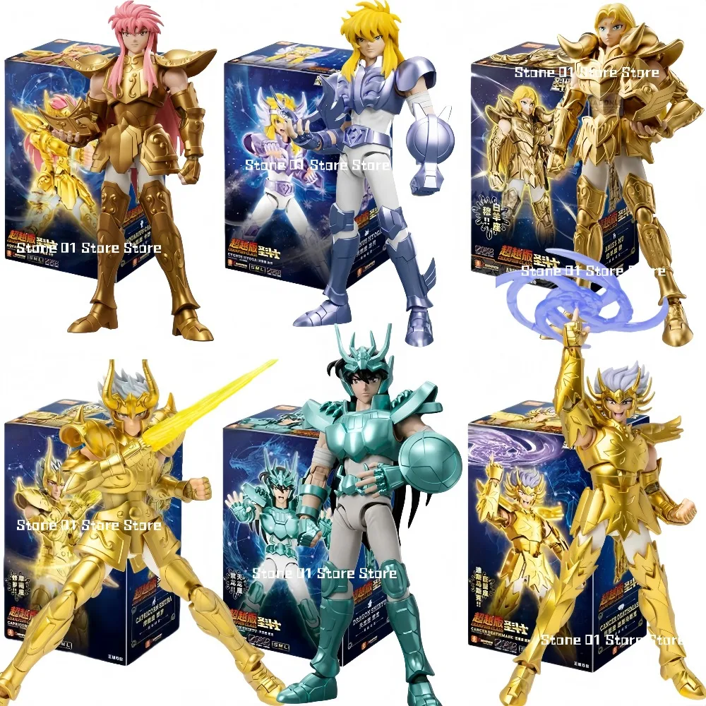 En Stock figura de acción de Saint Seiya Milo Mu Aiolia signos del zodiaco dorados figura de ensamblaje de PVC Amine juguetes para niños regalo de colección
