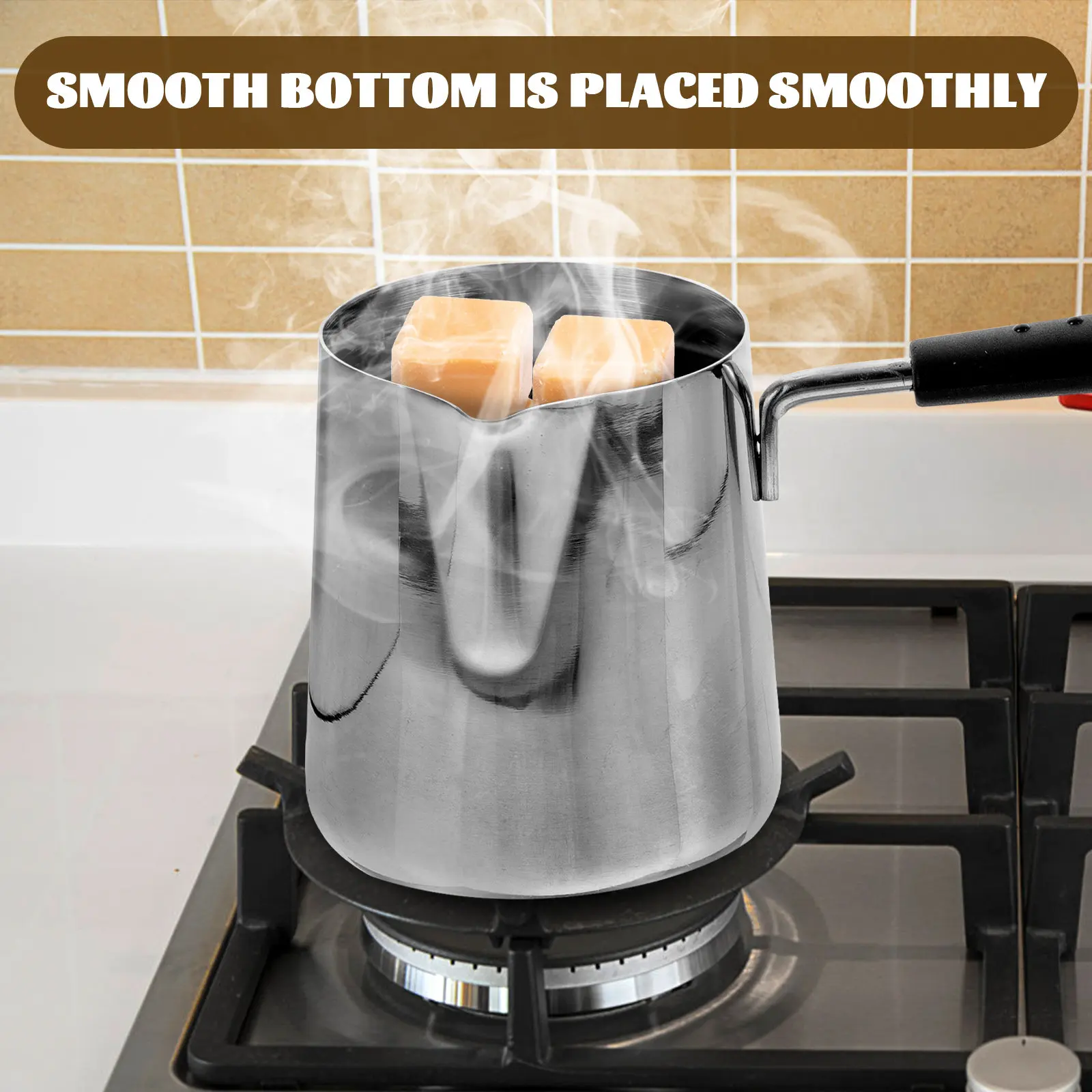 Stainless Steel Milk Pot Small Hot Oil Saucepan Handle Pouring Pot for Gas Induction Cooking Sauce Pan Saucepans
