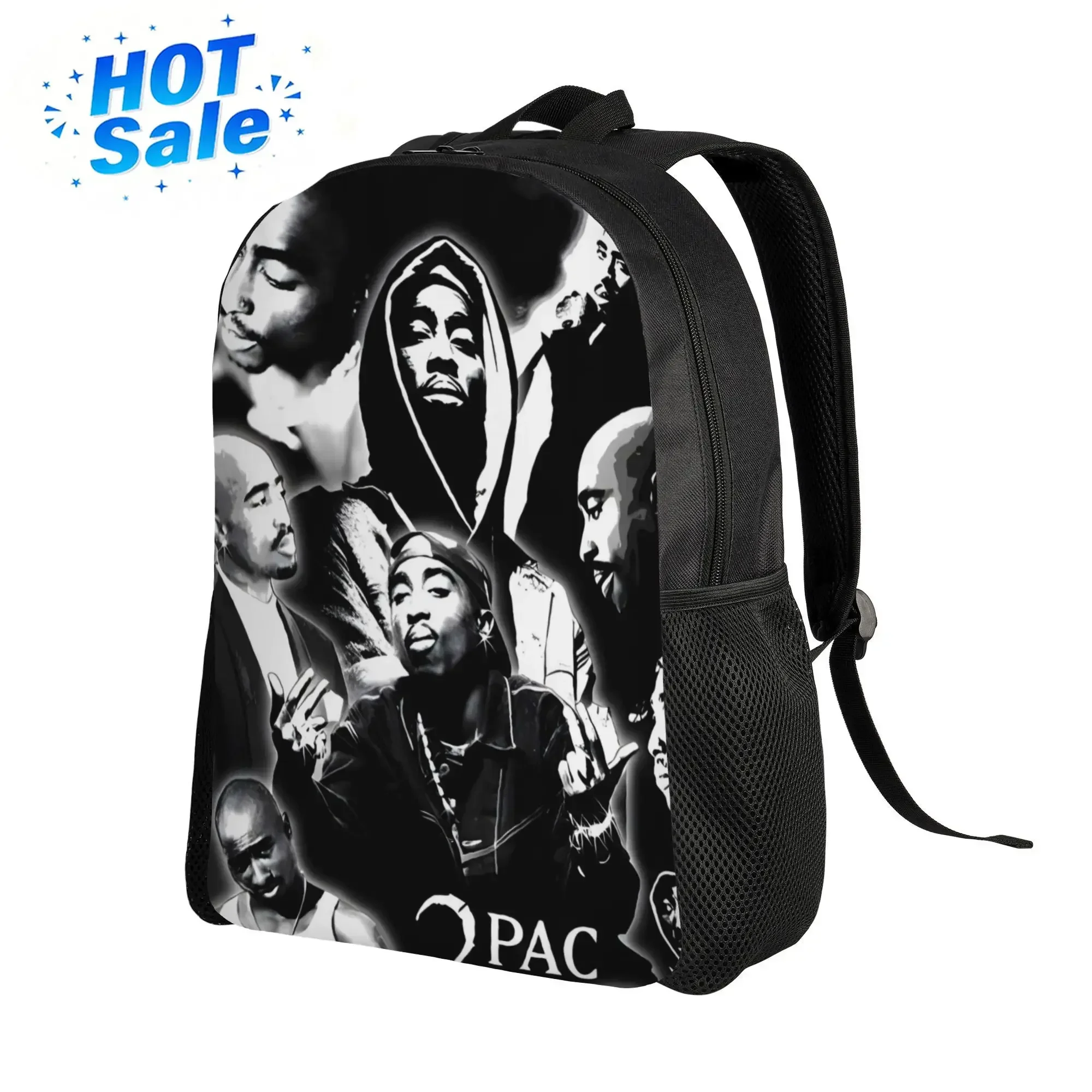 Custom Bag Tupac 2Pac Backpack - Fashionable, Single Layer, Ideal For School & Short Trips, Hand Washable, Backpack For School