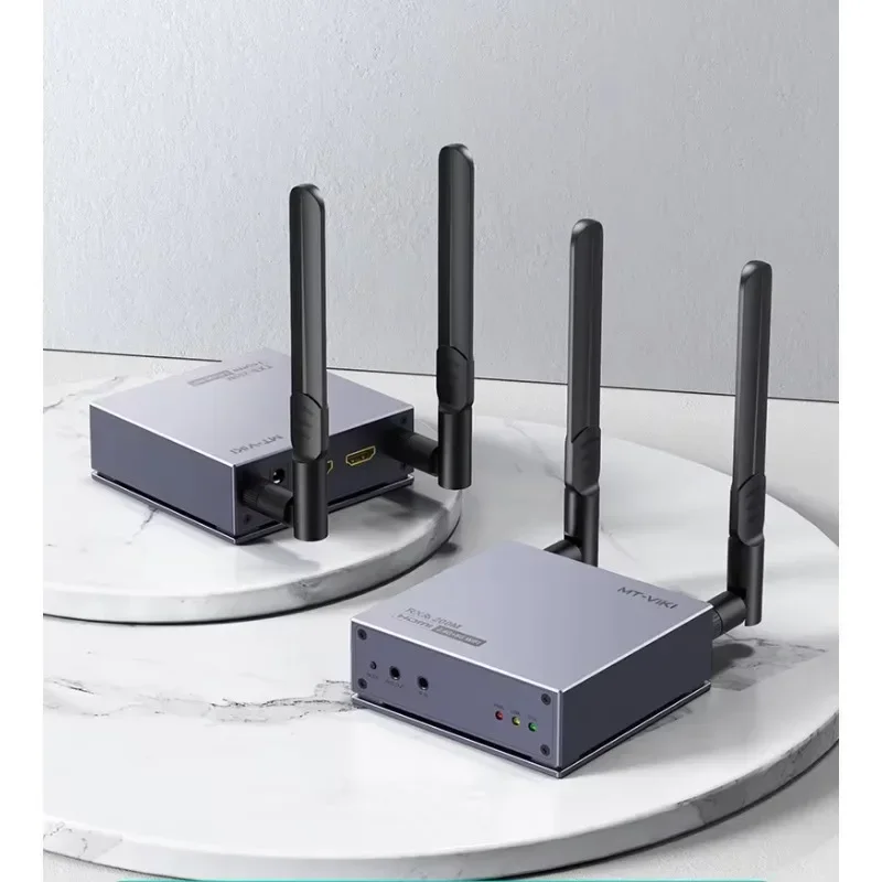 متوفر في المخزون 200 متر HDMI موسع لاسلكي، MT-VIKI 4K HDMI طقم إرسال واستقبال لاسلكي لغرفة مؤتمرات الفيديو #4