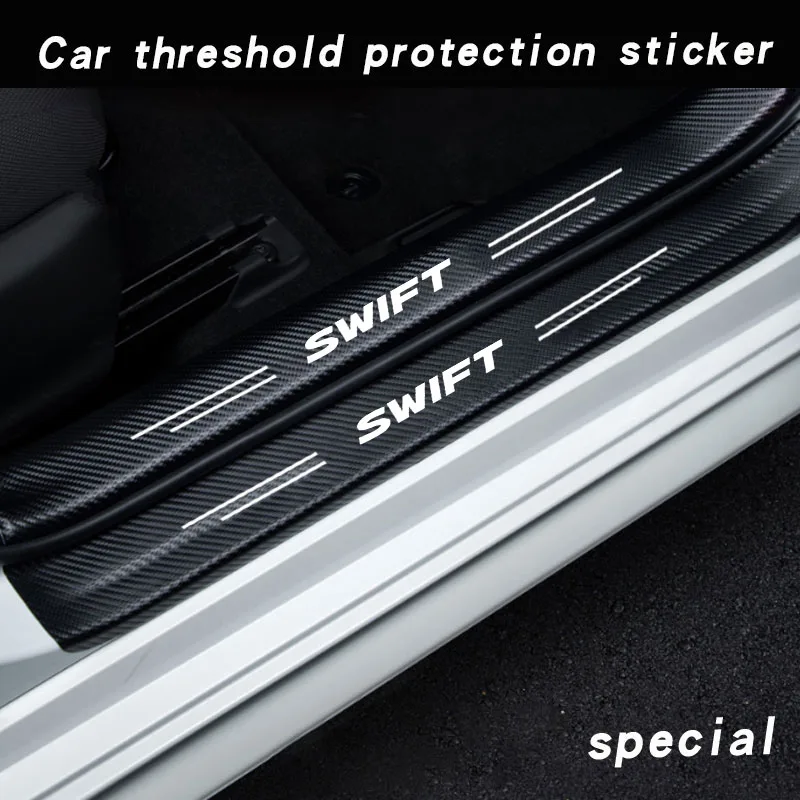 Bande de protection de pédale de bienvenue pour Suzuki Swift, autocollant de décoration de seuil de voiture, protection de pare-chocs arrière, accessoires de voiture, modèle