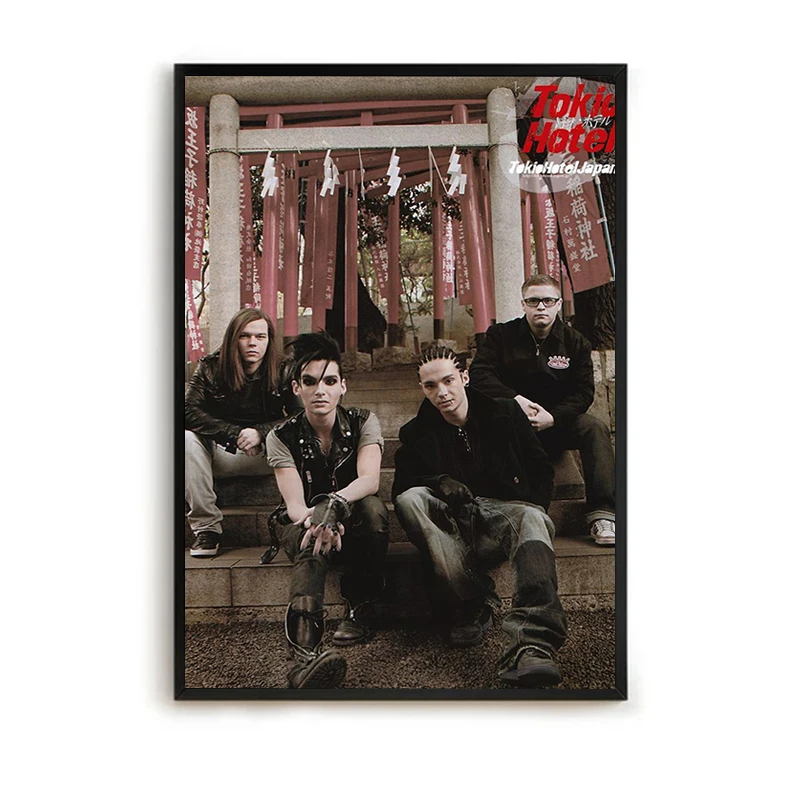 Wall Posters Tokio Hotel Rock Band Poster Paintings for Bedroom Decoration Painting on Canvas Wall Art Home Accessory Room Decor