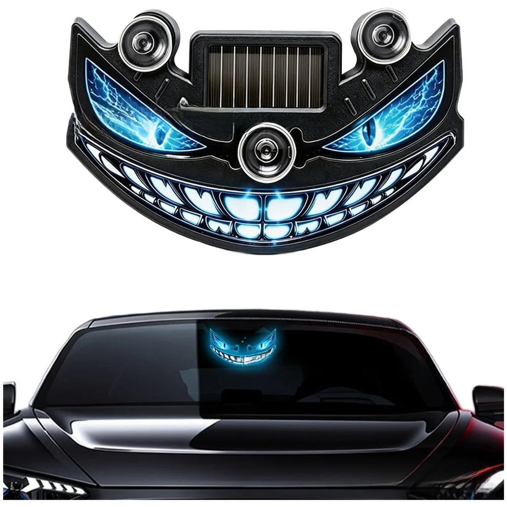 LED for Solar Eye Light for Vehicle Windshield with USB C Charging and Light Motion Detection for Truck SUV RV Compatibility
