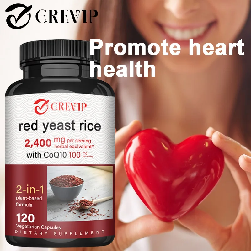 Red Yeast Rice Capsules - Benefits Cardiovascular Blood Circulation, Heart Health and Energy Production