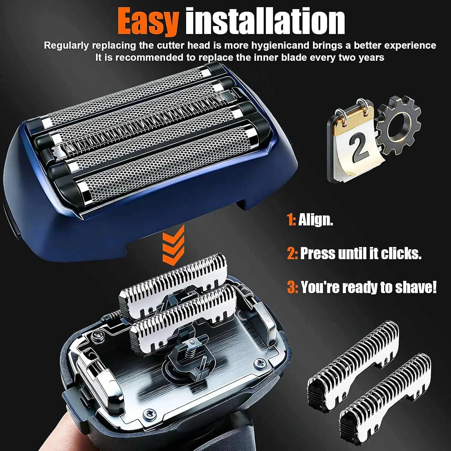 Suitable for ES9032 replacement foil head and blade compatible ARC5 shaver ES-LV97, ES-LV67, ES-LV6, ES-LV95