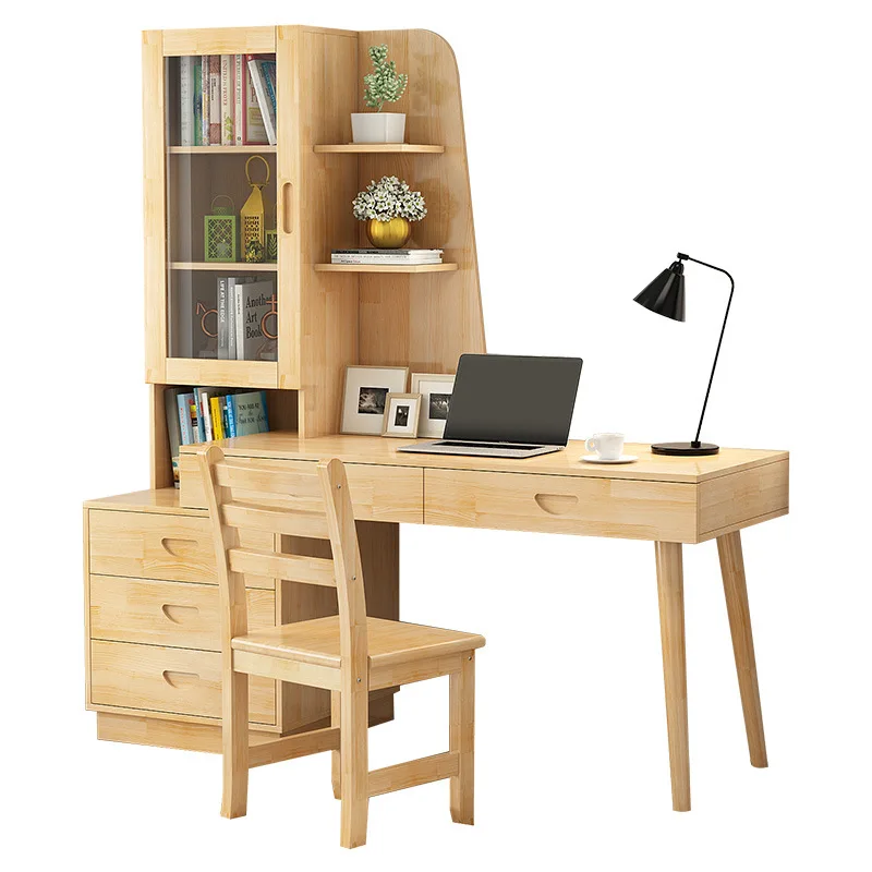 

Simple modern children's bedroom combination multifunctional study table bookshelf computer desk directly from the manufacturer