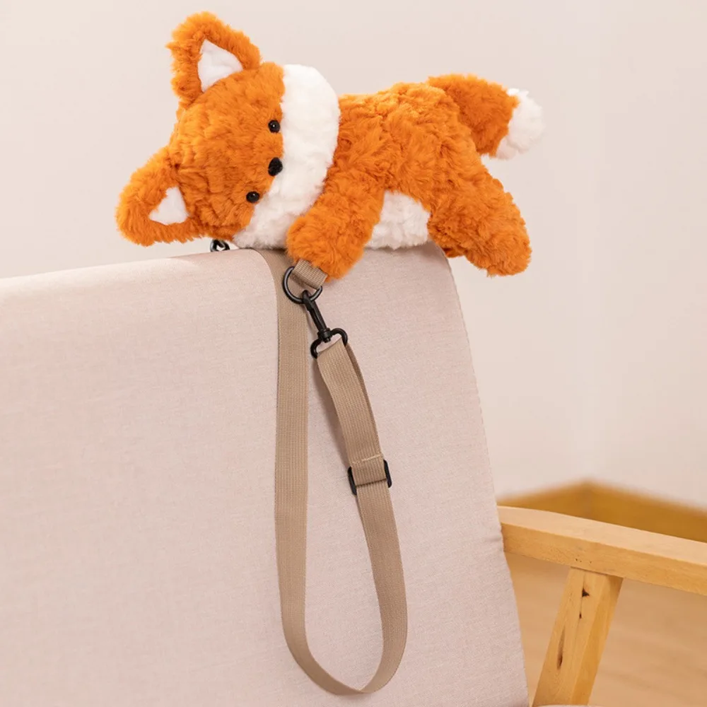 Cartoon Fuchs Umhängetasche Handtasche Kawaii Fuchs Plüsch Puppe Umhängetasche Niedliche Geldbörse Stift Tasche Messenger Bag