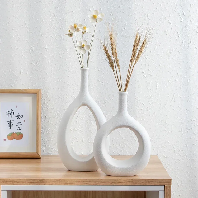 

simple room decor Desk accessories tabletop vase Nordic home decor ceramic vase living room desktop flower arrangement vase