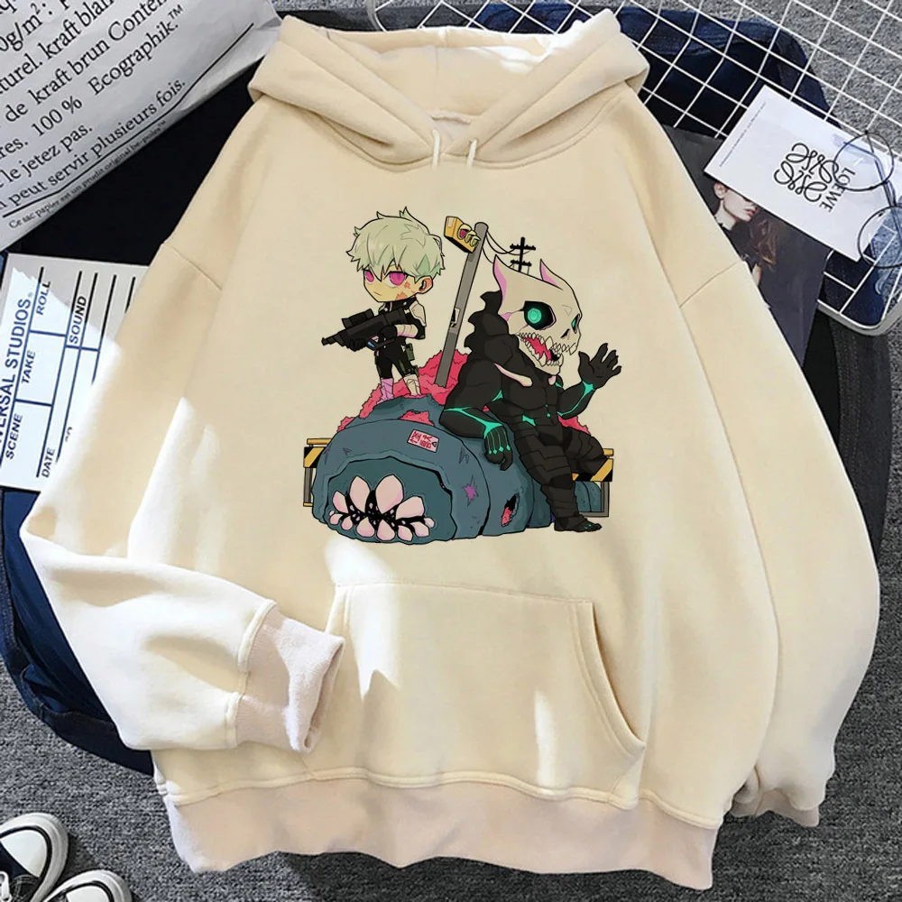 

Kaiju No 8 hoodie trendy Y2K comfortable printed design funny comic female hoddie pullover anime harajuku patterned athleisure