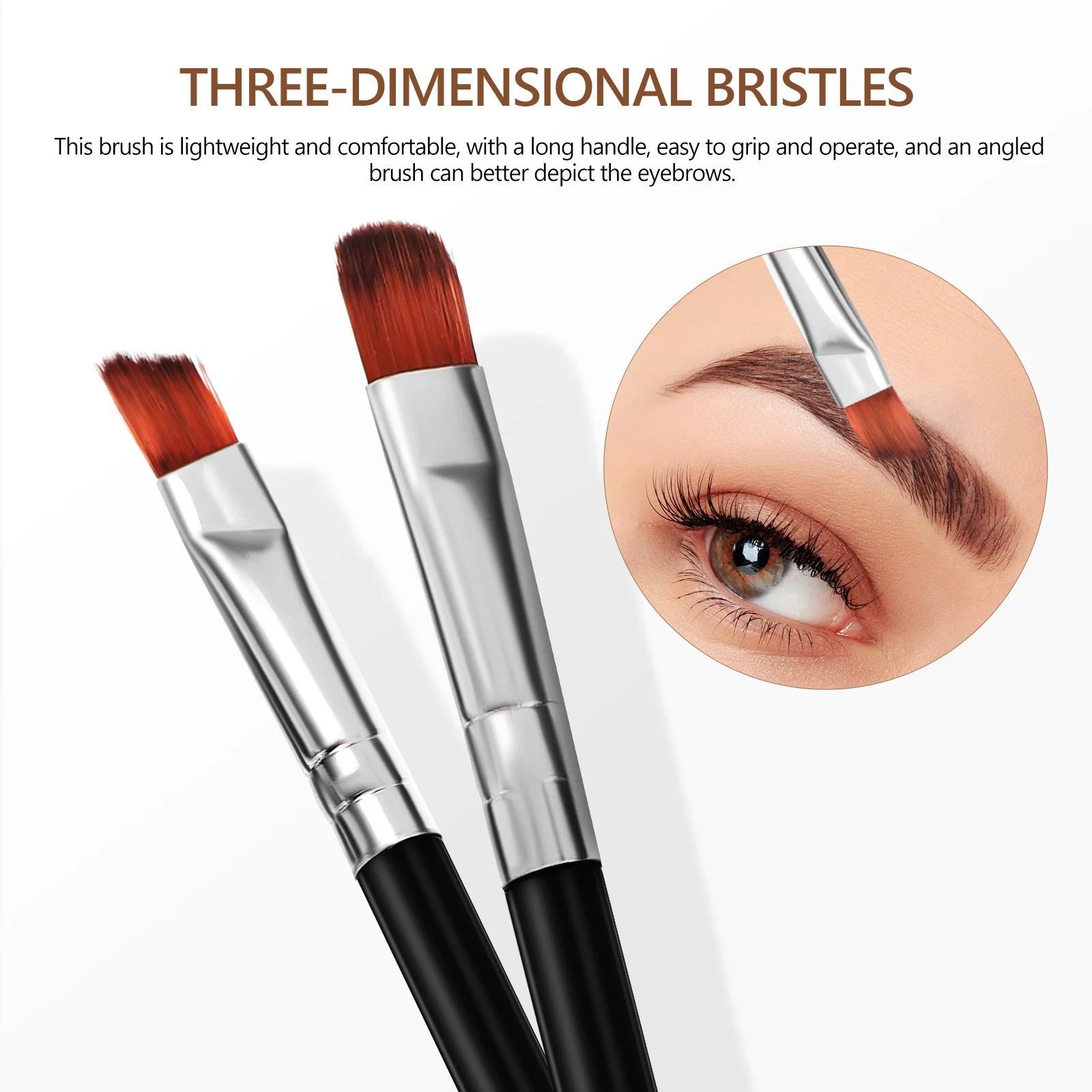 6Pcs Professional Eyebrow Brushes Multifunctional Makeup Tools for Eyebrow Powder Mascara Blending Supplies