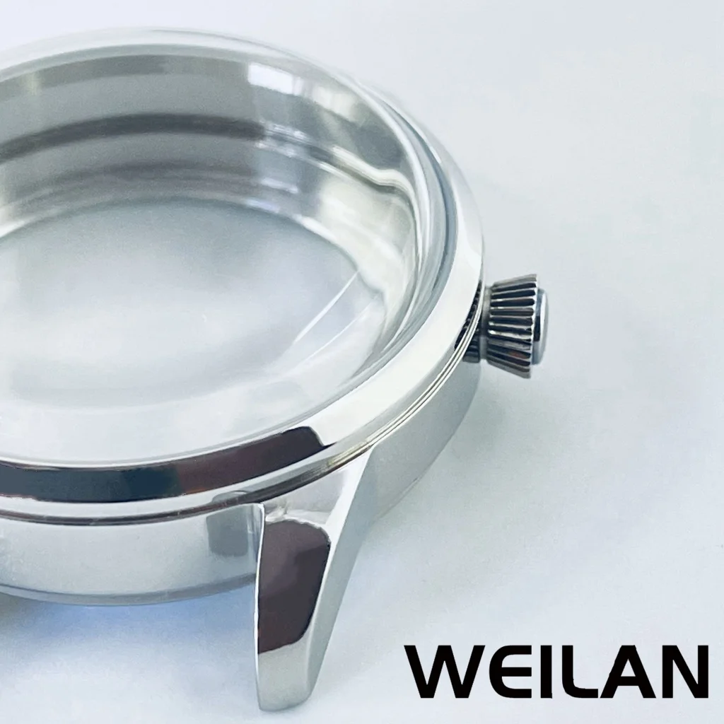 33mm/40mm suitable for NH35 NH36 7S26 7S36 4R35 4R36 movement, men\'s and women\'s stainless steel silver cocktail arch glass case