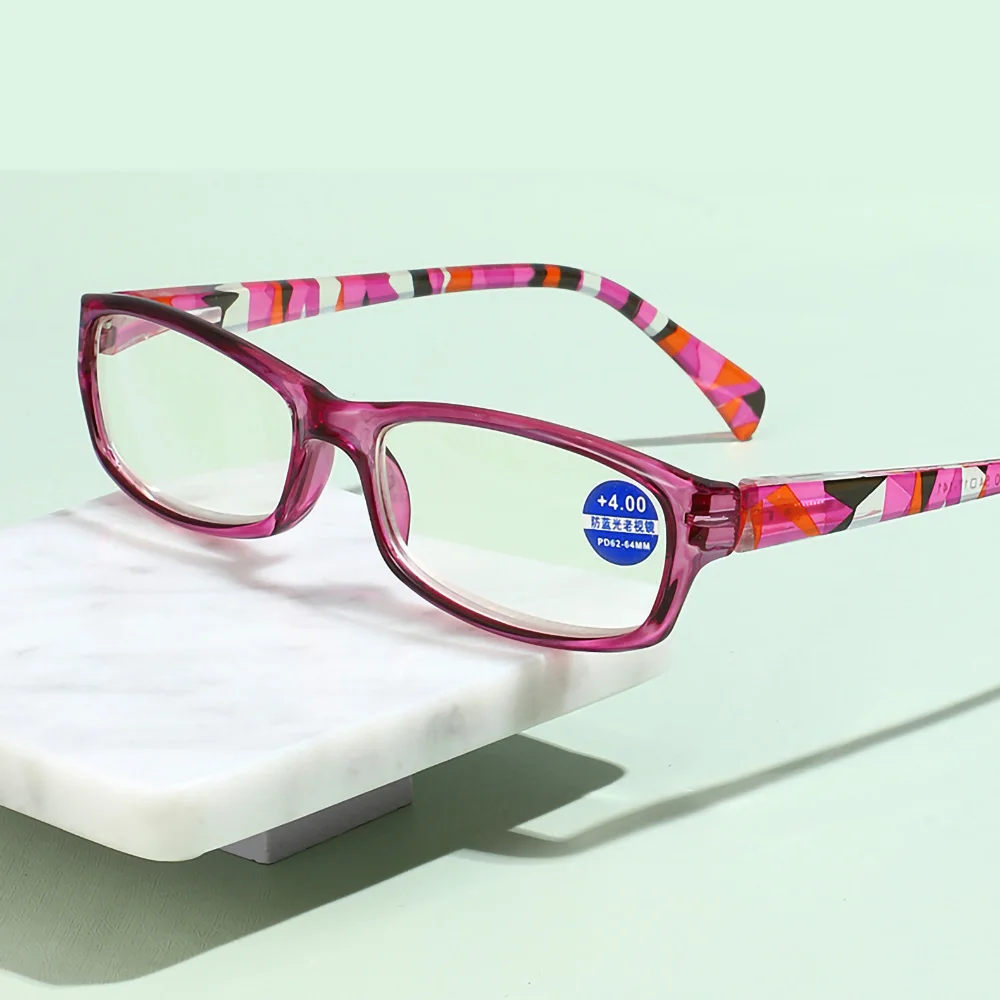 5 Pcs Anti Blue Light Reading Glasses a Lot for Women Fashion Small Frame Spring Hinge High Quality Presbyopic Eyeglasses Unisex