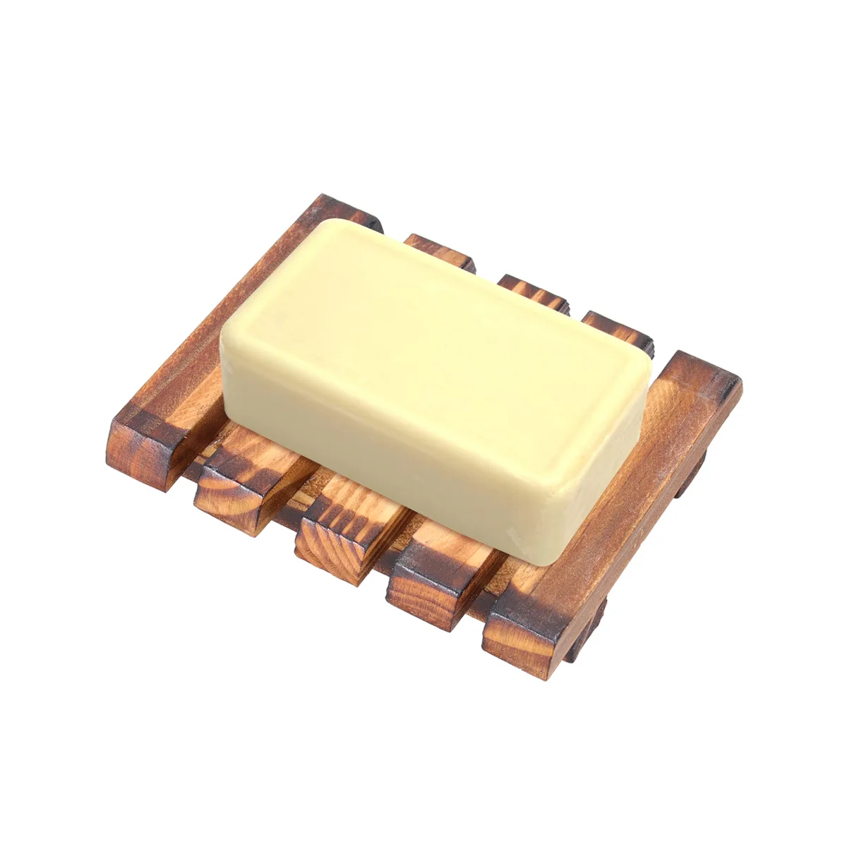 

Wood Retro Soap Holder Eco friendly Drainer Tray Portable Bath Travel Countertop Kitchen Non rusting Box