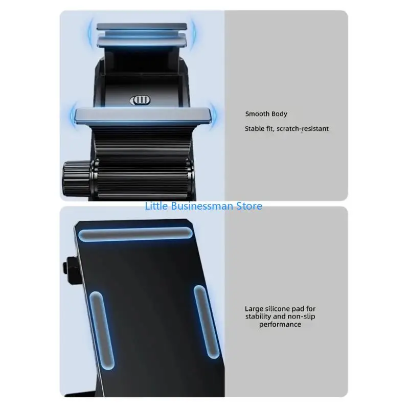 ABS Laptop Stand with Knob-Controlled Positioning, Selectable Screen Positions, and Clearance Beneath the Supported Device M76A
