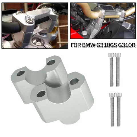 오토바이 핸들라이저 CNC 핸들 바 라이저 확장 마운트 클램프 어댑터, BMW G310GS G310R G310 G 310 GS/R 2016-2023 용, 22mm