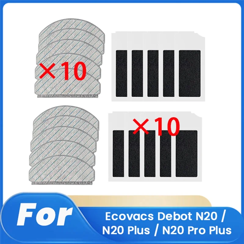 

ABRB-20 шт. для Ecovacs Debot N20/N20 Plus/N20 Pro Plus, аксессуары для подметальных роботов, запасные части для чистящих средств