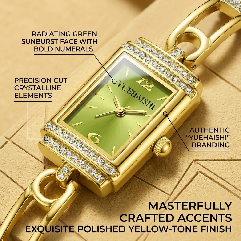 2pcs women's rectangular dial watch, chain link splicing design strap, retro exquisite style+daily outfit gift Valentine's Day