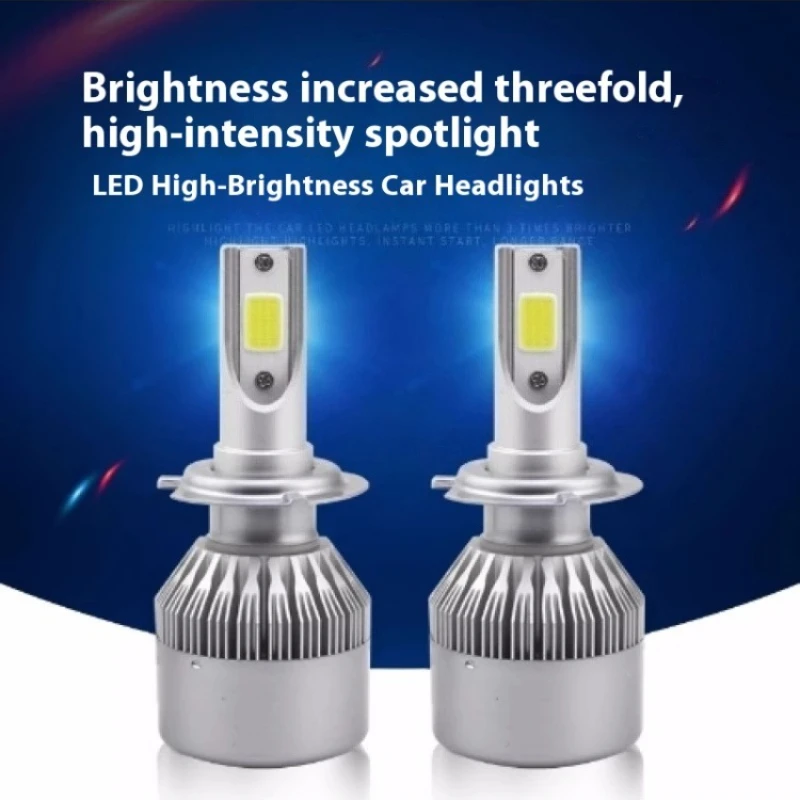 2Pcs C6 72W H7 Cob …