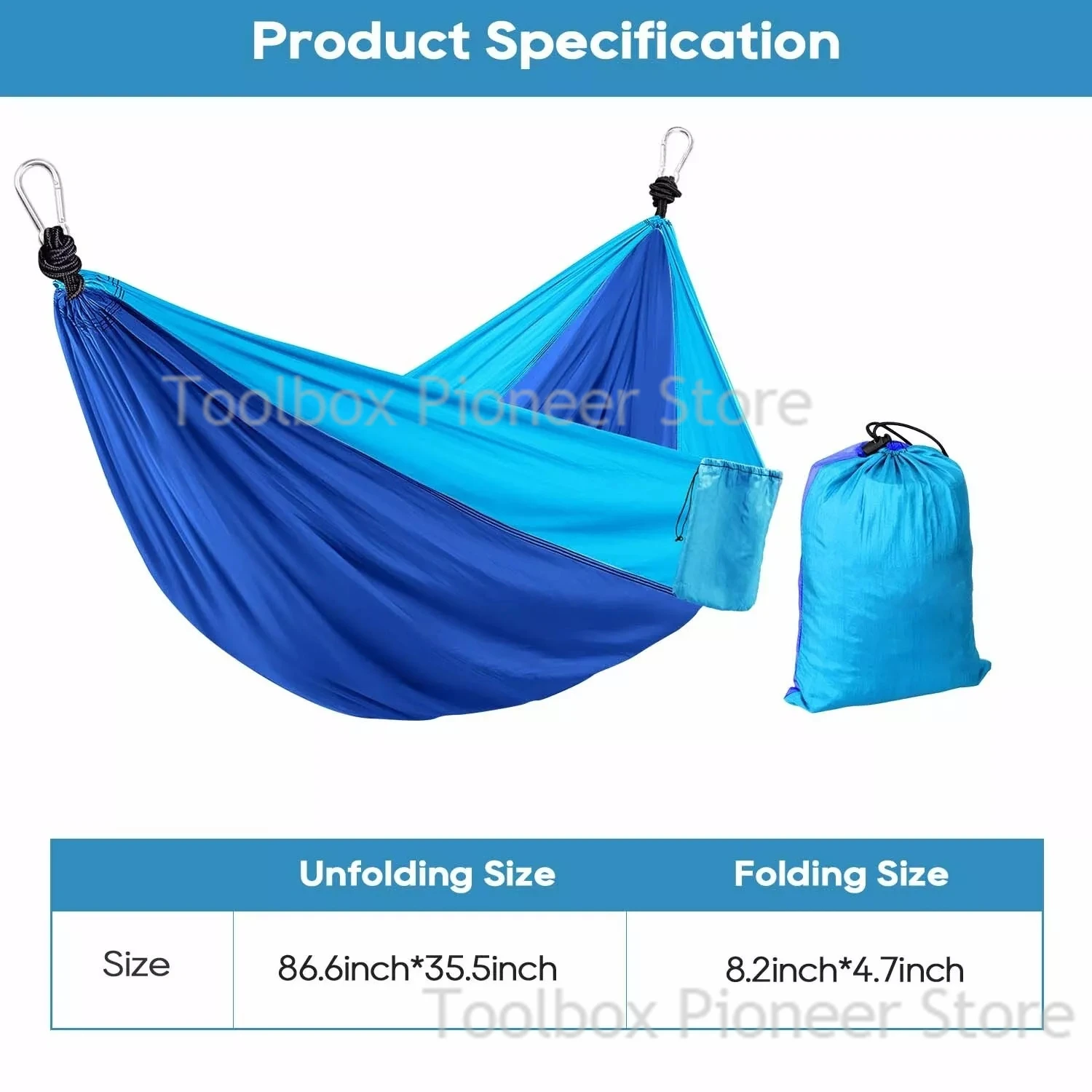 

Outdoor Hammock Tourist Camping Hiking Portable Nylon Parachute Two Person Beach Hanging Swing Garden Single and Double Hammock