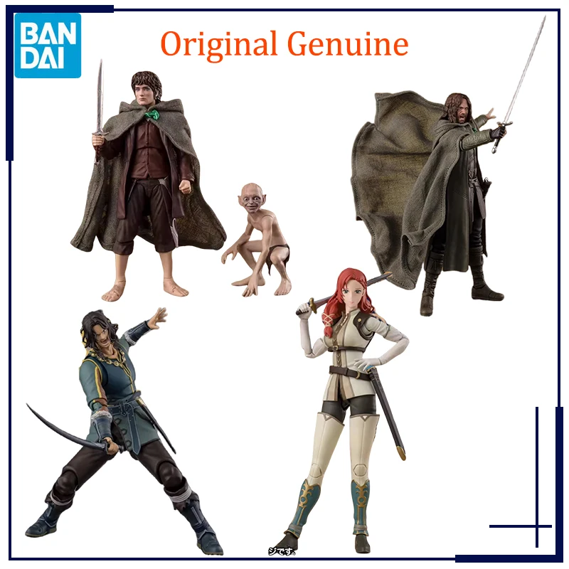 

Оригинальная подлинная модель Bandai Anime The Lord of The Rings SHF Aragorn Frodo Baggins Gollum Wulf, игрушки, экшн-фигурки, подарки для детей