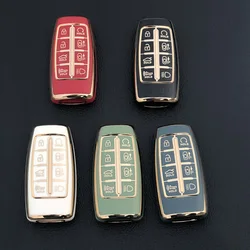 Car TPU Key Case Cover Holder for Hyundai Genesis GV70 GV80 GV90 2020 2021 2022 Key Shell Ring Protective Accessories