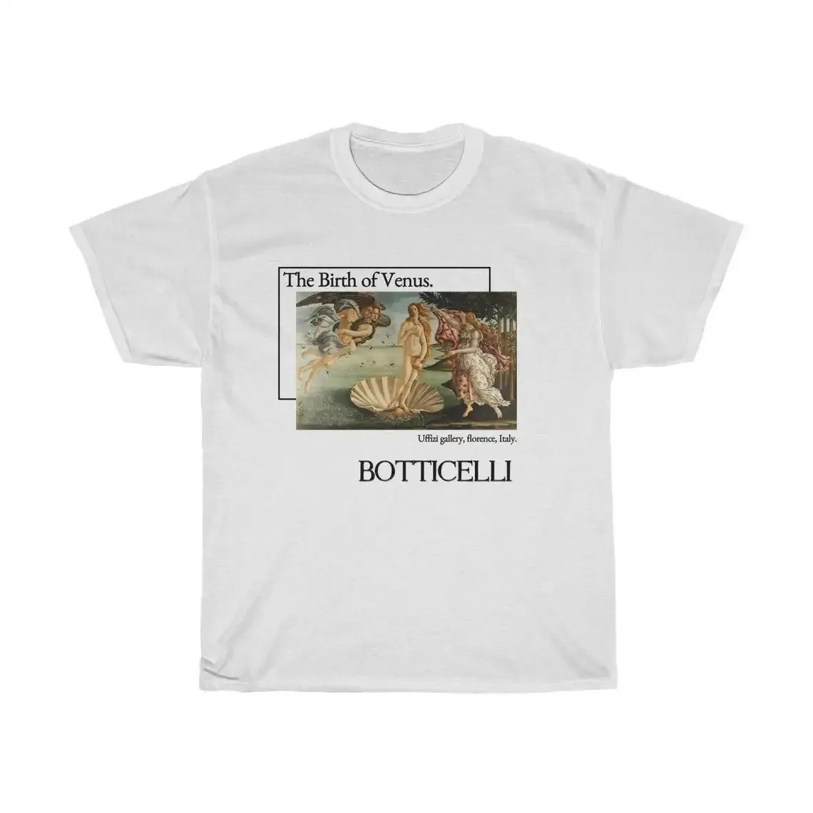 Retro Style The Birth of Venus Botticelli Men Women Aesthetic Tshirt Plus Size Graphic Tees Oil Painting Short Sleeve T Shirts