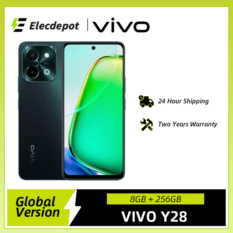 هاتف ذكي VIVO Y28 بسعة 8 جيجابايت + 256 جيجابايت، وذاكرة وصول عشوائي ممتدة 8 جيجا + 8 جيجا، وشاشة LCD 6.68 بوصة 90 هرتز، وكاميرا رئيسية 50 ميجابكسل، وبطارية 5200 مللي أمبير في الساعة، وبطارية 44 وات