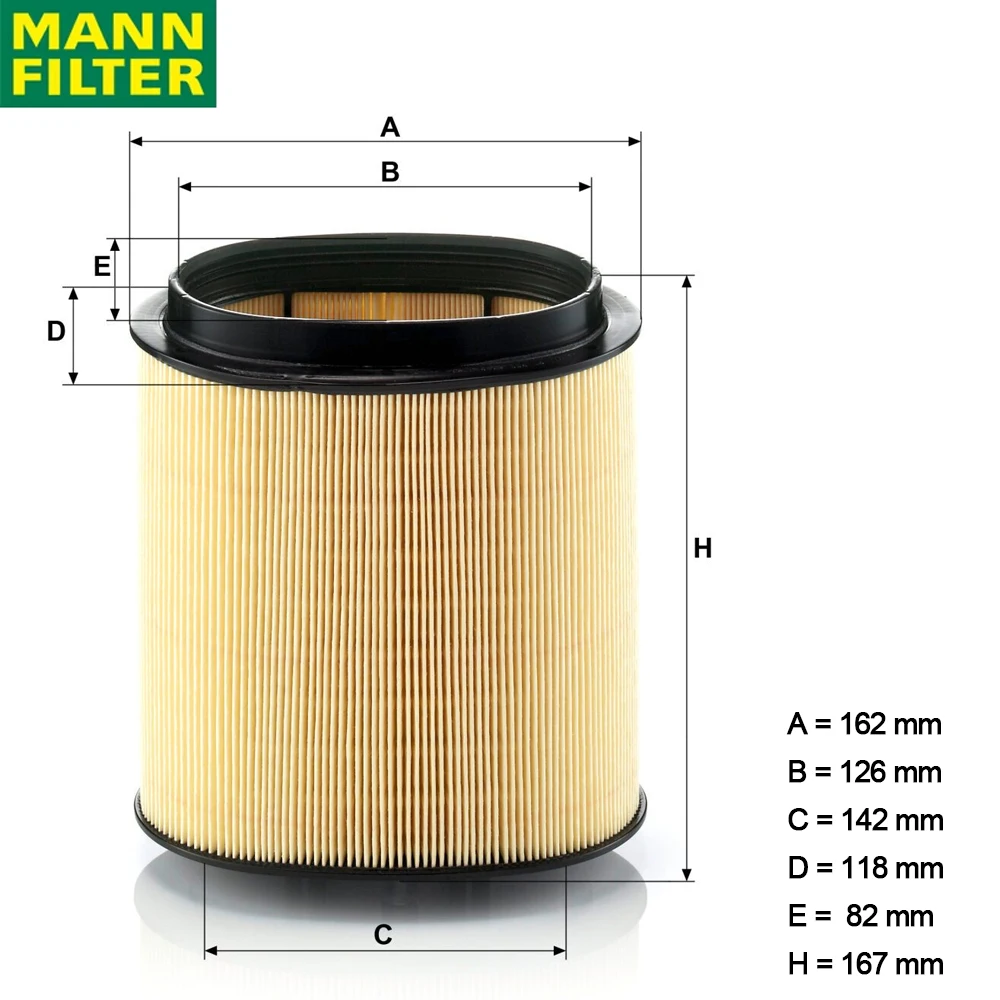 MANN FILTER C1869 エアフィルター ポルシェ911用 強力な耐湿性 高い防塵能力 純正 997.110.130.31