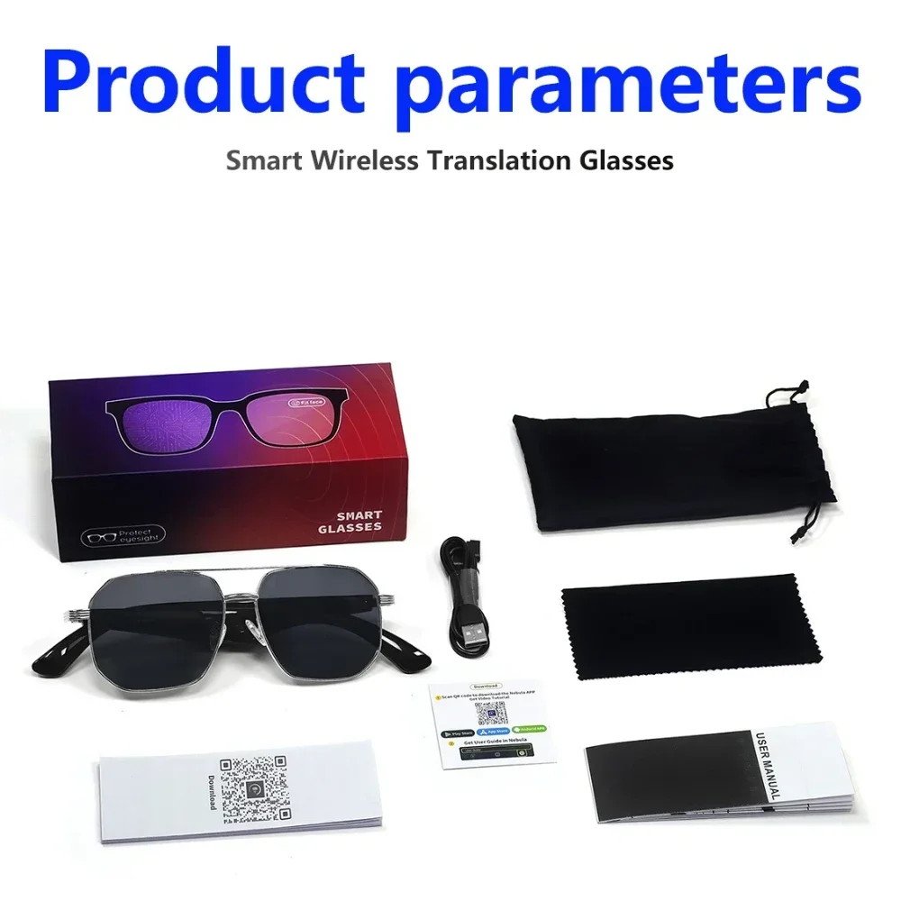 GY300 แว่นตากีฬา Al อัจฉริยะ WirelessTranslation แว่นตากันแดดเสียงรีโมทคอนโทรลแว่นตาเพลงแว่นตากันน้ํา