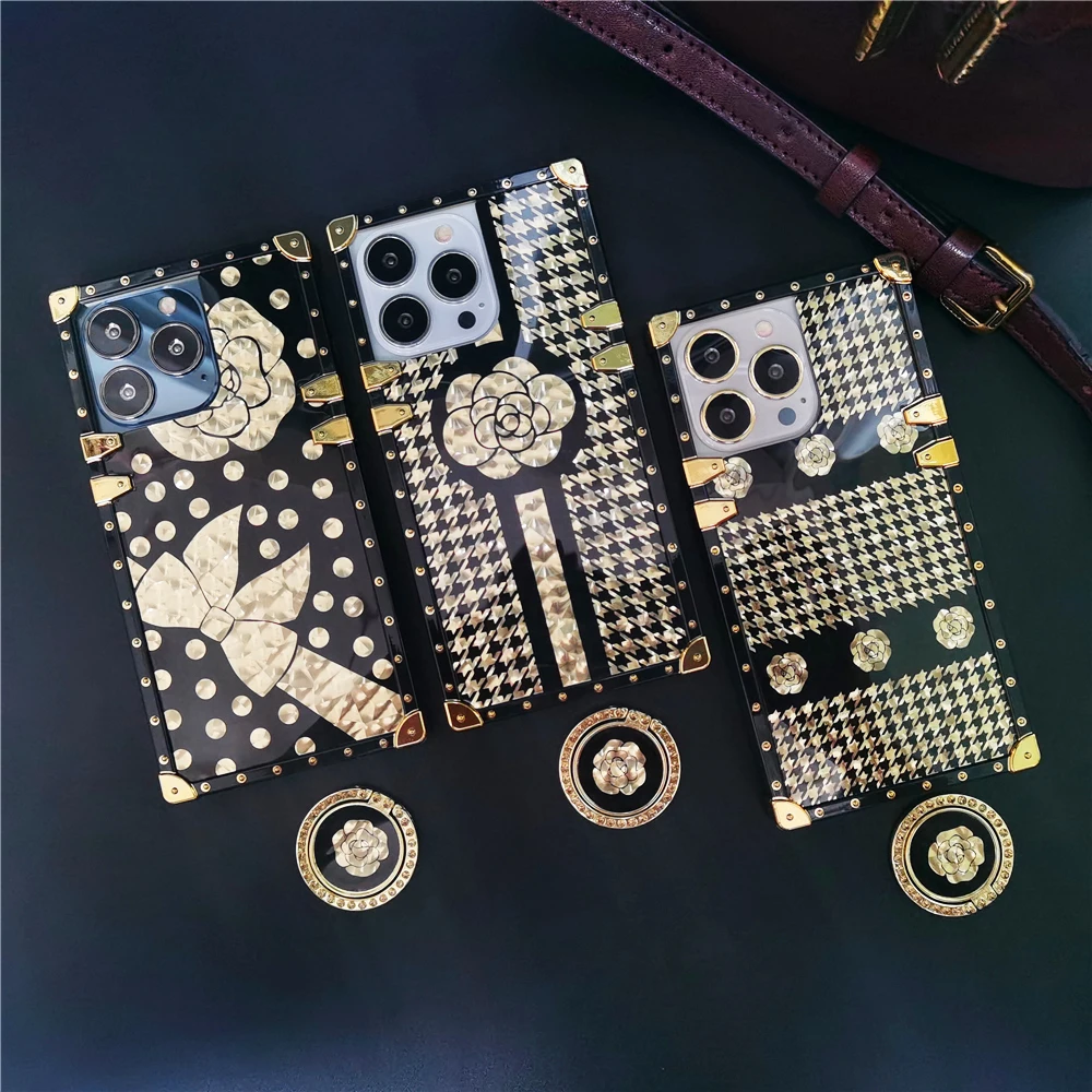

Luxury Gold Rose Flower Phone Cover Shockproof Protective Women Case For iphone 17 PRO MAX 17 Air 15 16 PRO MAX 12 13 14 PLUS