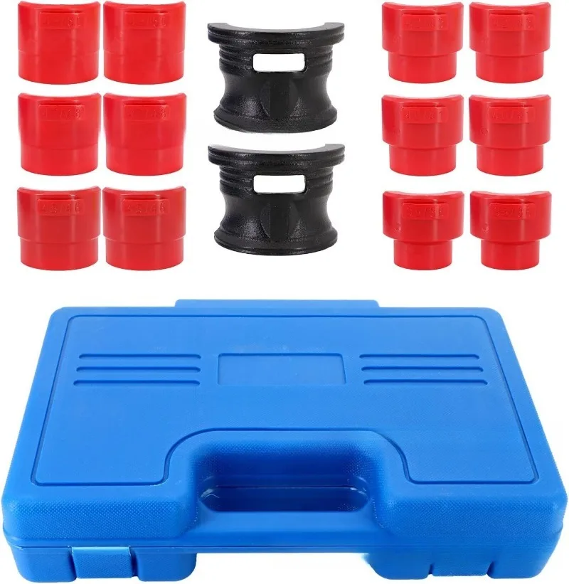 Universal Motorcycle Fork Seal Driver Kit 14Pc 35-50mm Oil Seal Installation Tool Set with 6 Size Adapters and Carry Case