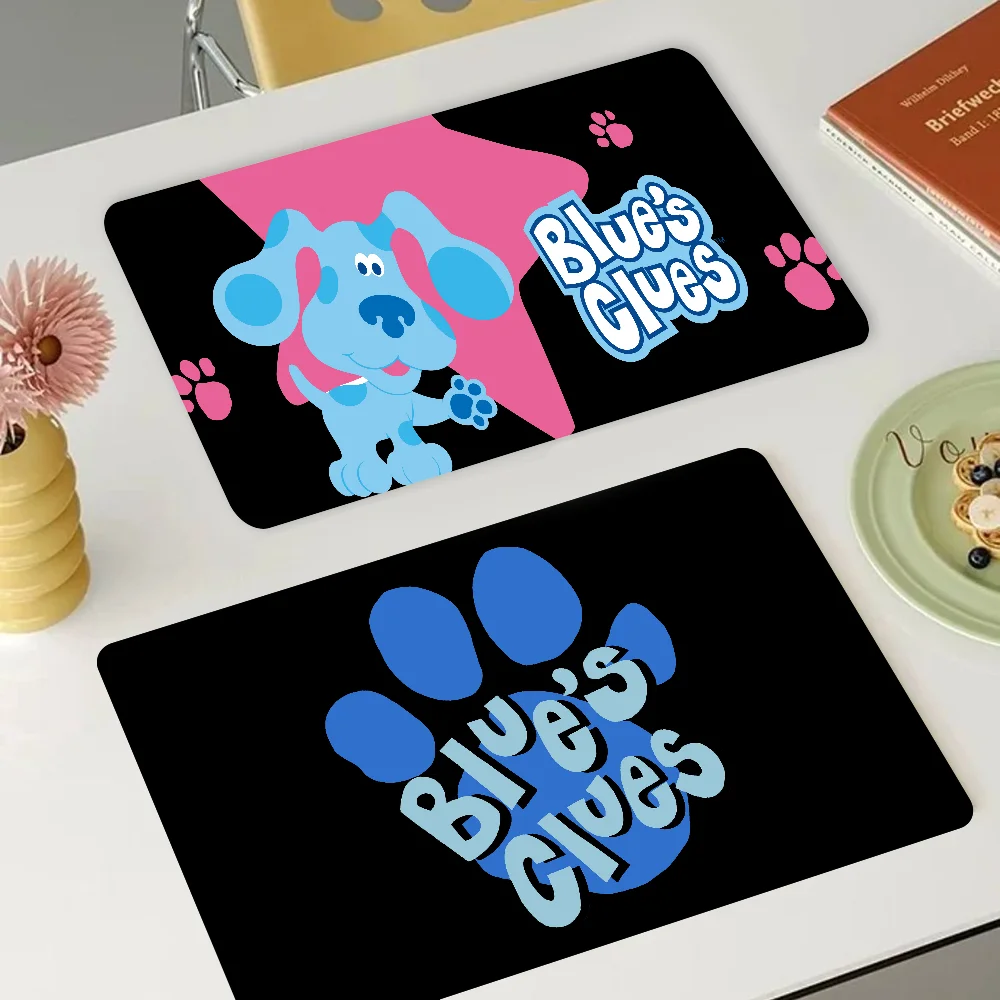 

Blue's Clues Kitchen Tableware Dish Drying Mats Desk Drain Pad Heat Resistant Counter Top Mat Non-slip Draining Placemat