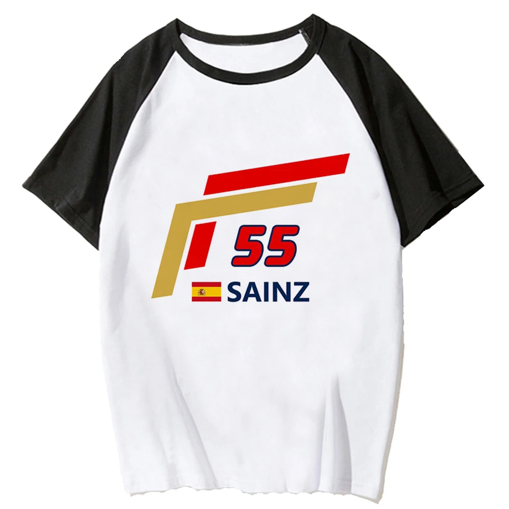 Carlos Sainz top women manga t-shirts female funny designer graphic clothing